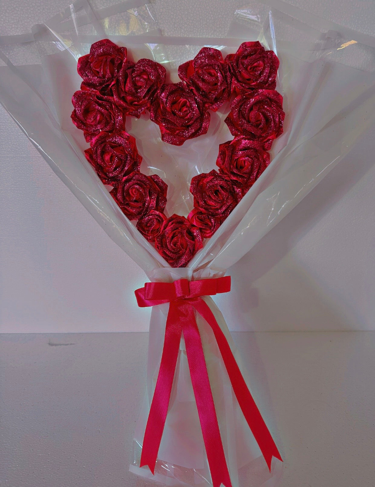 Heart-Shaped Red Rose Bouquet