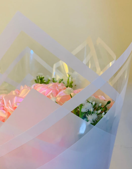 Elegant Pink Rose Bouquet with Crystal Touch